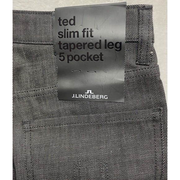 J.Lindeberg Ted Slim Fit Tapered Leg Men's W31 L34 Black Denim Jeans - Picture 14 of 16